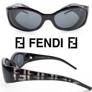 Fendi Womens FS301 Sunglasses Eyeglasses FRAMES 001 Black Italy 54 15 130